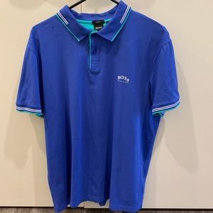 Hugo boss polo - slim fit, blue, size xxl